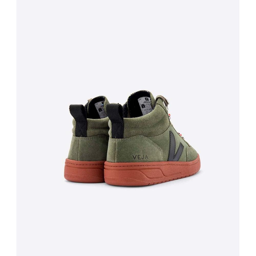 Veja RORAIMA SUEDE Women's High Tops Olive | NZ 364DFM